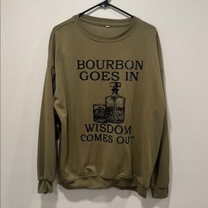 Olive Green Graphic Sweatshirt